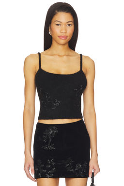 Markgong - Beaded Mohair Knit Top