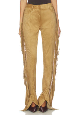 Norma Kamali - Fringe Spat Jeans