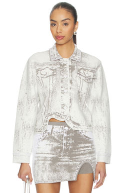 PH5 - Hana Denim Print Oversized Jacket