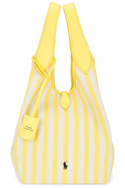 POLO RALPH LAUREN - Stripe Polo Canvas Medium Tote