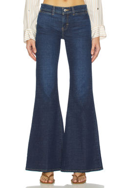 RE DONE - The Janis Wide Leg & Flare Jean in Dark Santa Cruz