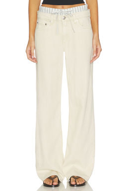 Rag & Bone - Saige Featherweight Saige Low Rise Full Boxer Straight Jeans