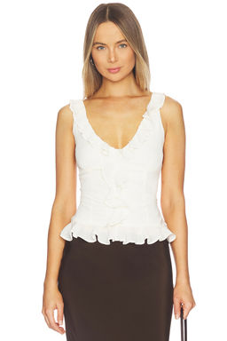 Runaway The Label - Alexina Sleeveless Ruffle Top