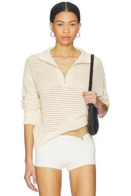 Sanctuary - Open Knit 1/2 Zip Sweater