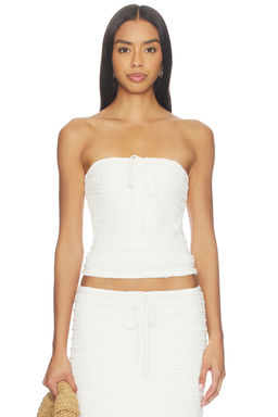 SEVEN WONDERS - Adalee Ruffle Texture Strapless Top