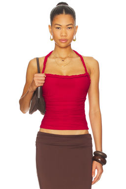 SNDYS - Gianna Ruched Halterneck Top