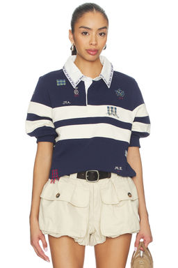 SEA - Claira Embroidered Rugby Polo T-Shirt