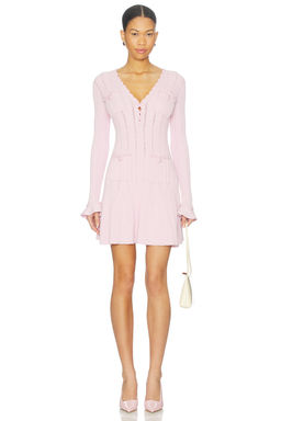 self-portrait - Pearl Trim Knit Dress