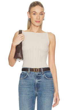 Soft Goat - Cable Knit Singlet Top