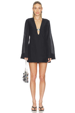 Shona Joy - Paloma Plunged Long Sleeve Dress
