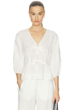 Velvet By Graham & Spencer - Martha Woven Linen Top