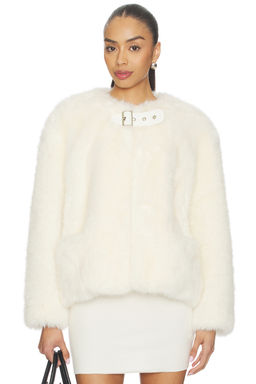 WE11DONE - Faux Fur Belt Jacket