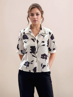 Zink London - Women White Floral Shirt