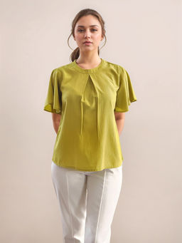 Zink London - Women Green Stripes Top