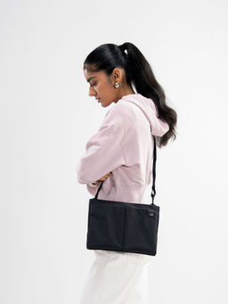 DailyObjects - Unisex Solid Pivot Sling Bag - Basalt (M)