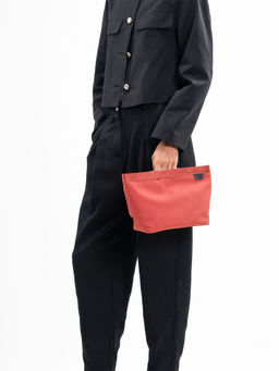 DailyObjects - Unisex Solid Orange Pivot Carry All Pouch