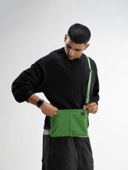 DailyObjects - Unisex Solid Pivot Sling Bag - Seagrass (M)