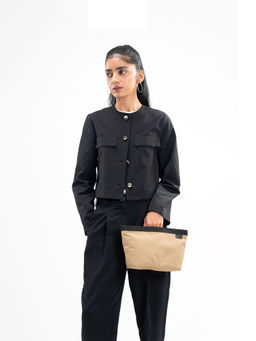 DailyObjects - Unisex Solid Sand Pivot Carry All Pouch