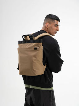 DailyObjects - Unisex Solid Pivot Carrypack Backpack - Sand (M)