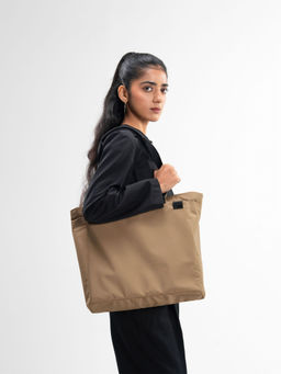 DailyObjects - Unisex Solid Pivot Classic Tote Bag - Sand (M)