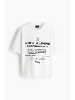 H&M - Men White Relaxed Fit Printed T-Shirt