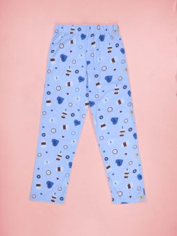 KiddoPanti - Boys Single Pocket Cotton All-Over Coffee Print Pyjama