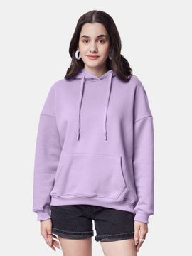 The Souled Store Hoodies and Sweatshirts : Buy The Souled Store Solids Lavender  Women Oversized Hoodie Online | Nykaa Fashion