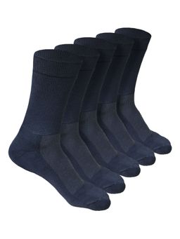 Heelium - Bamboo Crew Socks for Men - 5 Pairs - Nblue - Anti Odour - Breathable