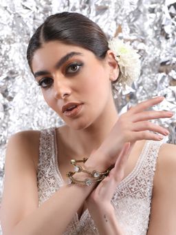 Auraa Trends - 22Kt Gold Plated Kundan Bangles