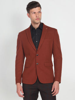 Arrow - Zero Calorie Slim Fit Pattern Knit Blazer