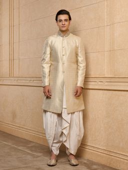 TASVA - Cream Classic Sherwani With Kurta