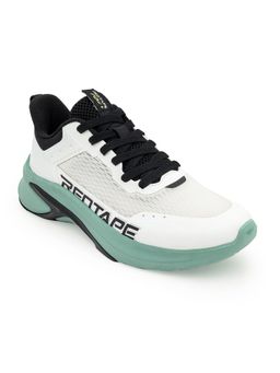 Red Tape - Men Textured White and Green Athleisure Walking Shoes