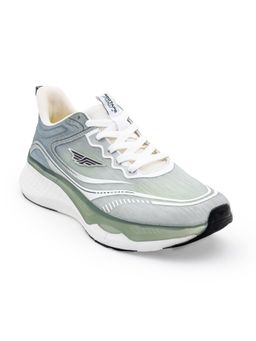 Red Tape - Men Textured White and Green Athleisure Walking Shoes