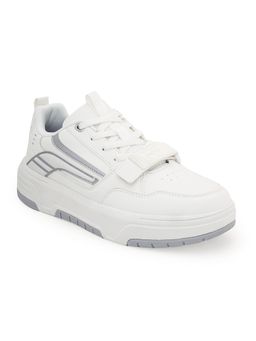 Red Tape - Men Solid White and Grey Lifestyle Sneakers