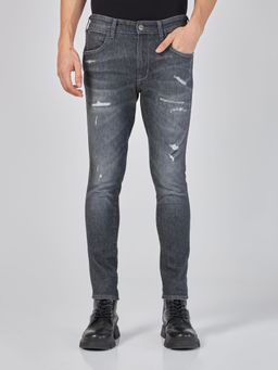 Wrangler - Men Grey Bostin Slim Fit Mid Rise Light Fade Jeans