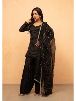 DEASHA INDIA - Sidra Black Farshi Kurti with Salwar and Dupatta