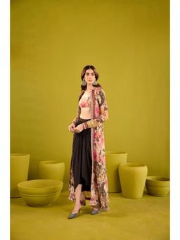 Old Marigold - Rehnuma Black Skirt with Jacket and Blouse