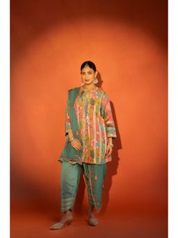 Tanu Malhotra - Multi-Color Kurta with Pant and Dupatta