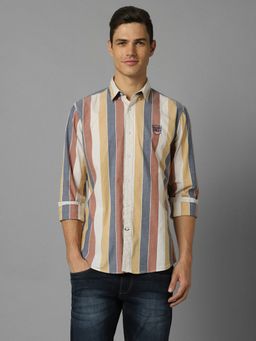 Allen Solly - Men Multi Custom Fit Stripe Full Sleeves Casual Shirts
