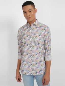 Allen Solly - Men Multi Custom Fit Print Full Sleeves Casual Shirts