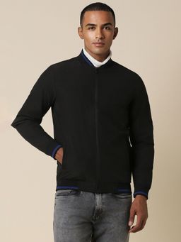 Allen Solly - Men Black Solid Full Sleeves Casual Jacket