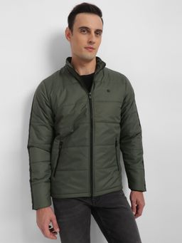 Allen Solly - Men Green Patterned Full Sleeves Casual Jacket