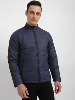 Allen Solly - Men Navy Solid Full Sleeves Casual Jacket