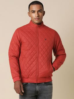 Allen Solly - Men Red Solid Full Sleeves Casual Jacket