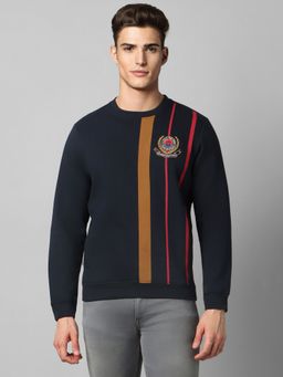 Louis Philippe - Men Casual Navy Print Sweatshirt