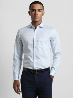 Peter England - Men Blue Regular Fit Full Sleeves Formal Shirt