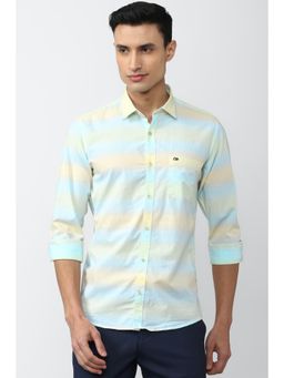 Peter England - Men Blue Slim Fit Casual Shirt