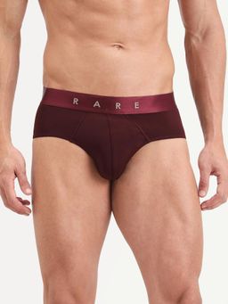 Rare Rabbit - Maroon Ultra-Soft Nylon Stretch Brief
