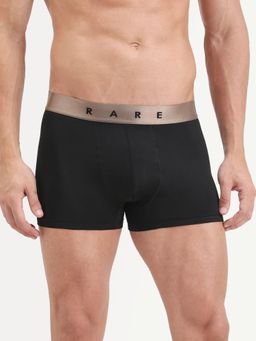 Rare Rabbit - Black Soft Nylon Stretch Trunks
