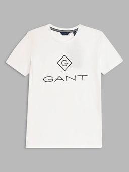GANT - Kids Boys White Graphic T-shirt